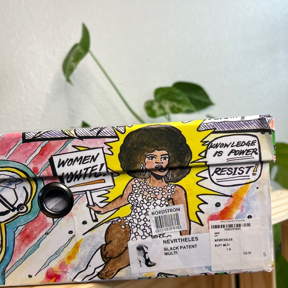 NWT | Jeffrey Campbell Nevertheless Western Ankle Boot | Black, Gold, Silver - Picture 6 of 6